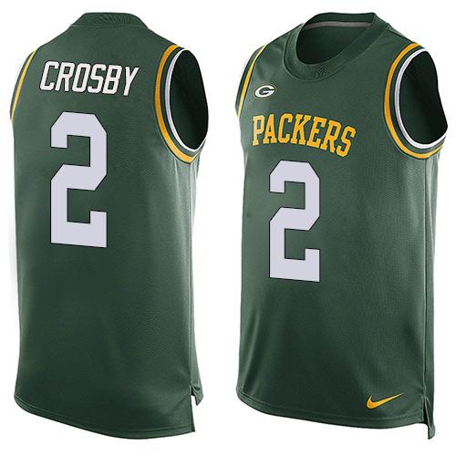  Packers #2 Mason Crosby Green Team Color Men's Stitched NFL Limited Tank Top Jersey